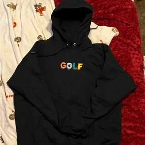 Black GOLF Embroidered Hoodie